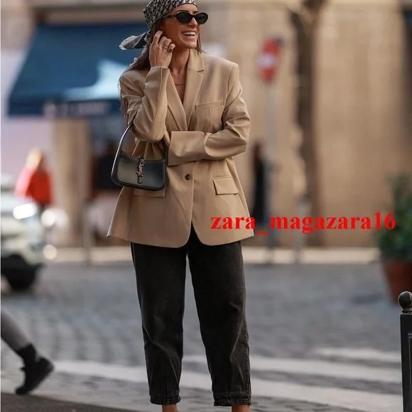 Zara Women's Beige Blazer - Picture 5 of 13